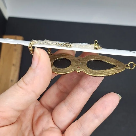 Onyx stone hand chain bracelet ring combination jewelry accessory - Picture 13 of 14